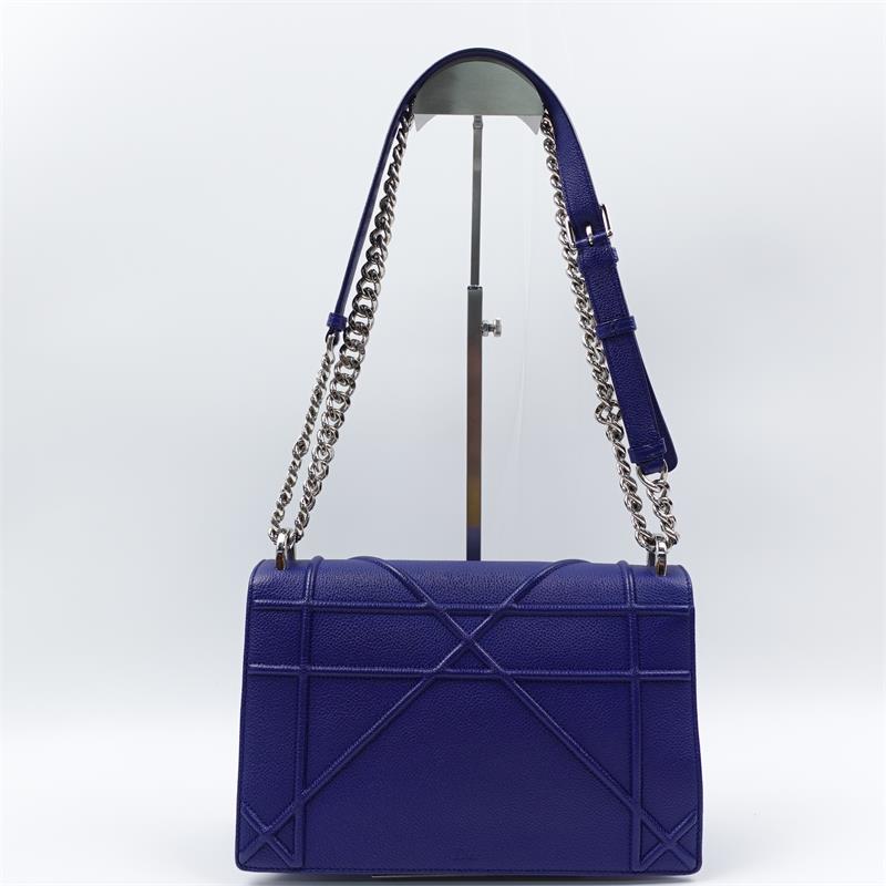 Pre-owned Dior Diorama Blue Calfskin Shoulder Bag-HZ