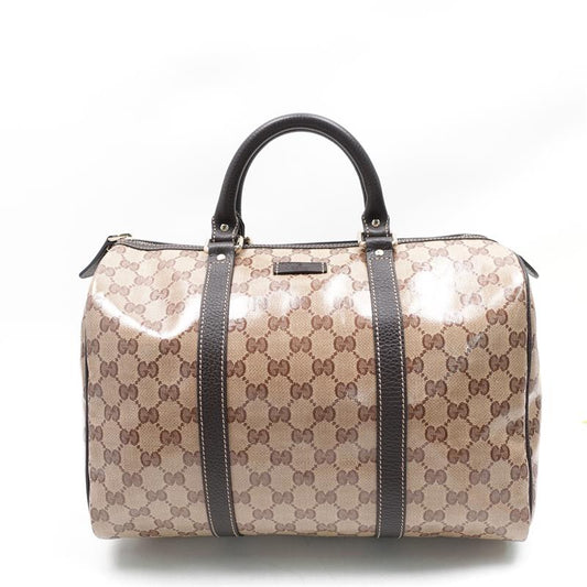 【DEAL】Gucci Boston GG Beige Coated Canvas Tote - HZTT