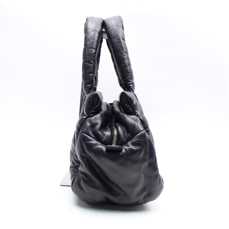 Pre-owned Chanel Black Calfskin Handle Bag-TS