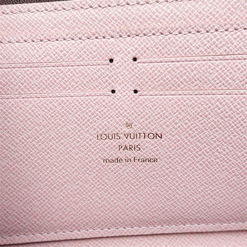 Pre-owned Louis Vuitton Clemence Monogram With Pink Interior Coated Canvas Wallet