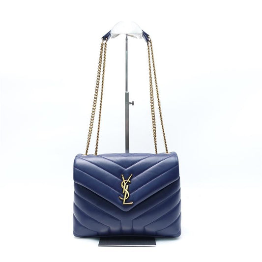 Pre-owned Saint Laurent Loulou Blue Calfskin Shoulder Bag