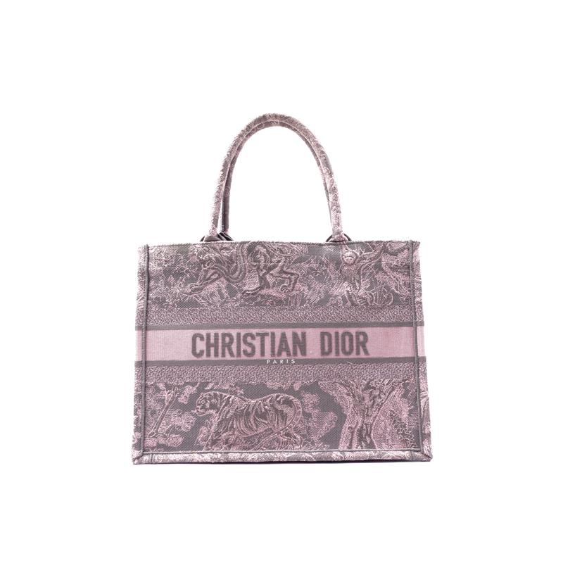 Pre-owned Dior Pink Booktote Canvas Tote