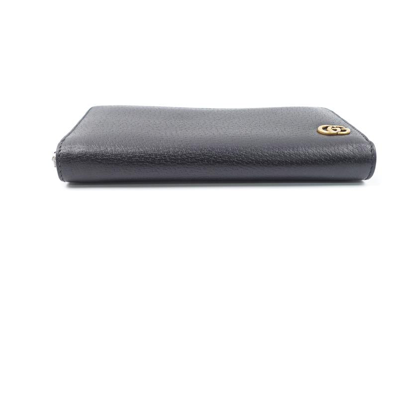 Pre-owned Gucci Black Calfskin Long Wallet