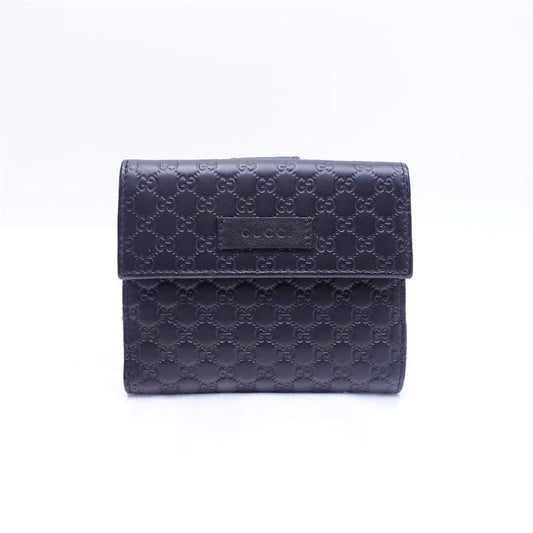 Pre-owned Gucci GG Black Calfskin Wallet