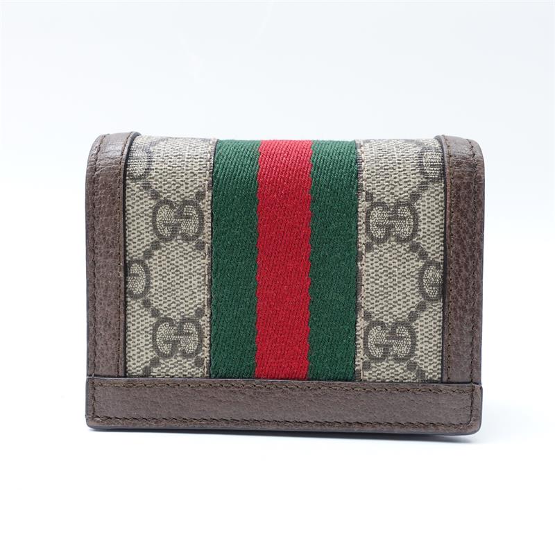 【DEAL】Pre-owned Gucci Ophidia Beige Coated Canvas Short Wallet