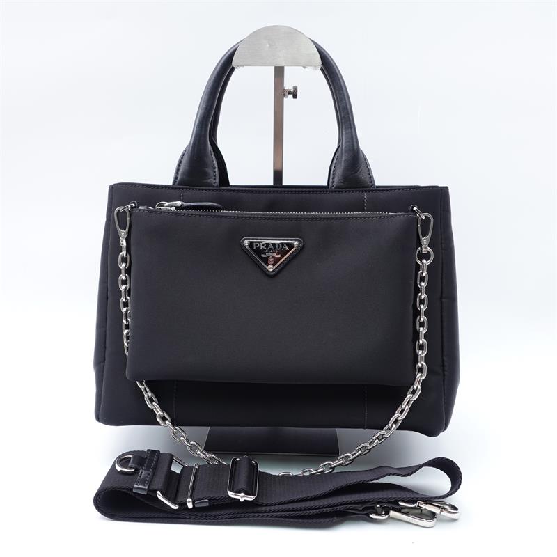 Prada Black Nylon Tote Bag