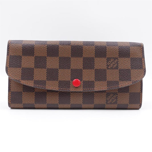 Pre-owned Louis Vuitton Emilie Damier Ebene Canvas Wallet