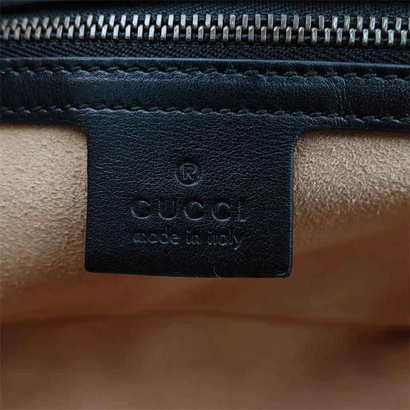 Pre-owned Gucci GG Marmont Black Calfskin Shoulder Bag-HZ