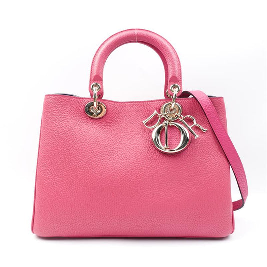 Pre-owned Dior Pink VIP Calfskin Shoulder Bag-HZ