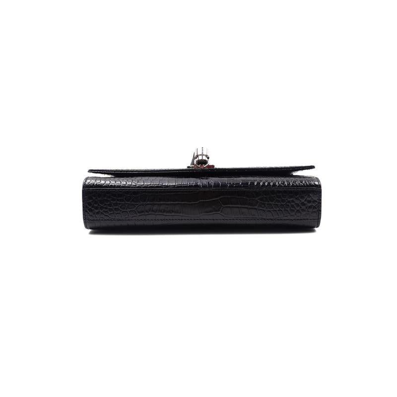 Pre-owned Saint Laurent Kate Black Calfskin Shoulder Bag