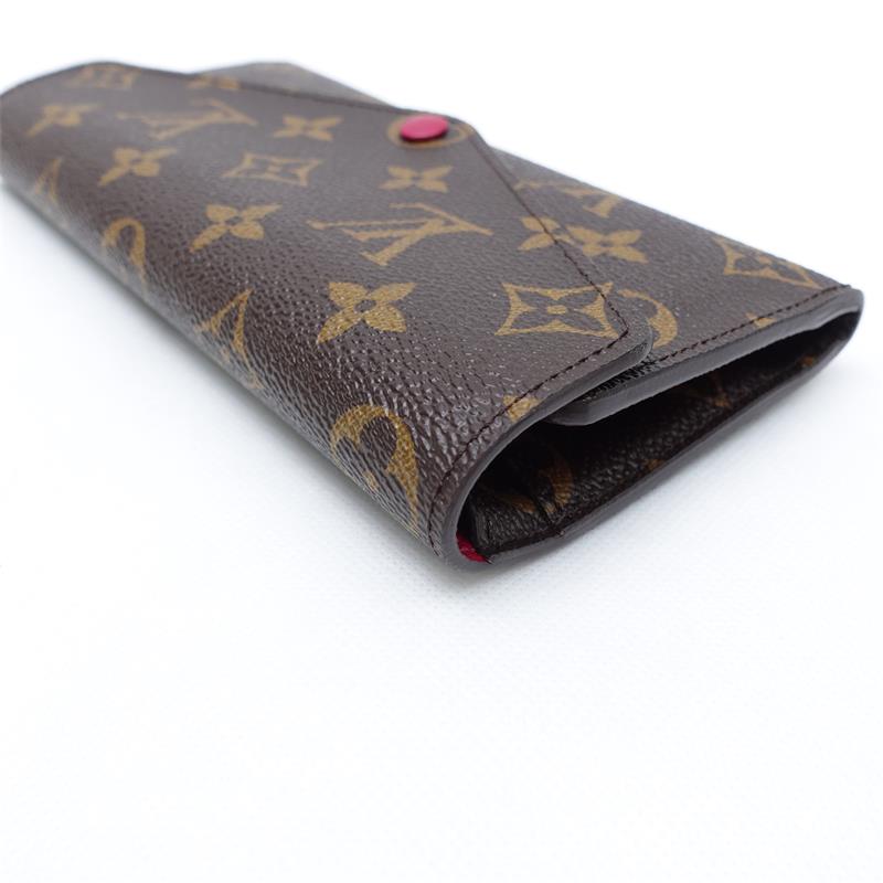 Pre-owned Louis Vuitton Sarah Brown Monogram Coated Canvas Long Wallet