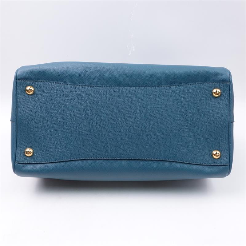 【DEAL】Pre-owned Prada Teal Saffiano Shoulder Bag