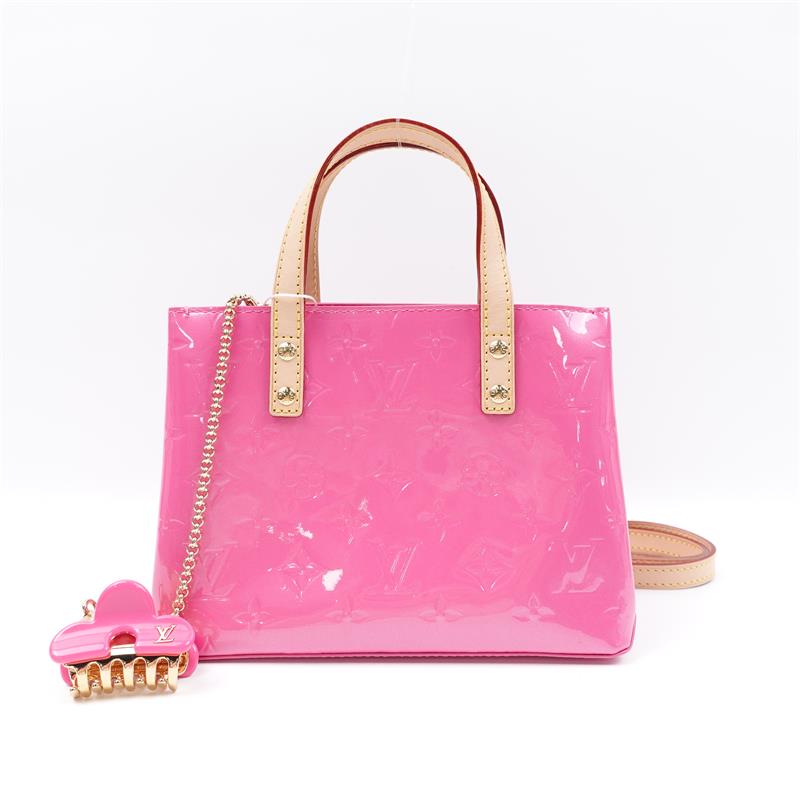 Pre-owned Louis Vuitton Reade PM Neon Pink Vernis Shoulder Bag