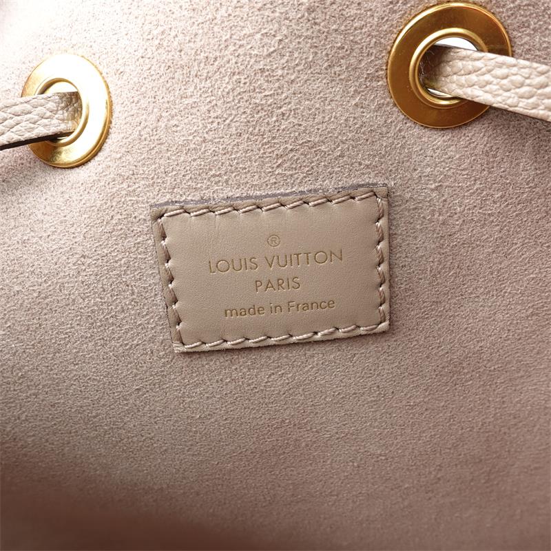 Pre-owned Louis Vuitton Neonoe MM ourterelle Bicolor Monogram Empreinte Calfskin Shoulder Bag W/P - HZ