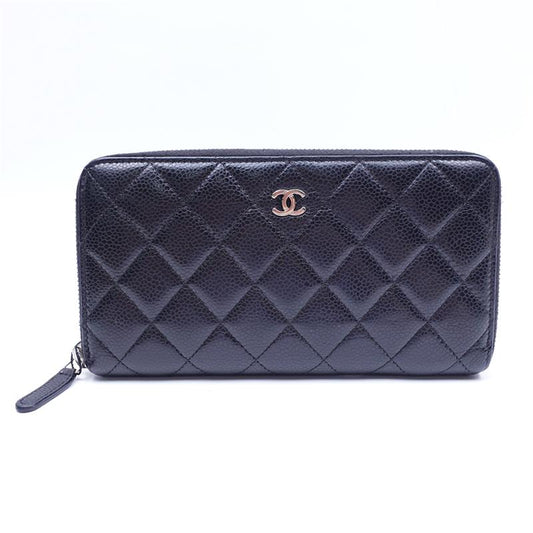 Chanel Black Caviar Zippy Wallet-TS