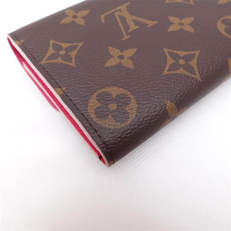 Pre-owned Louis Vuitton Emilie Flower Coated Canvas Wallet