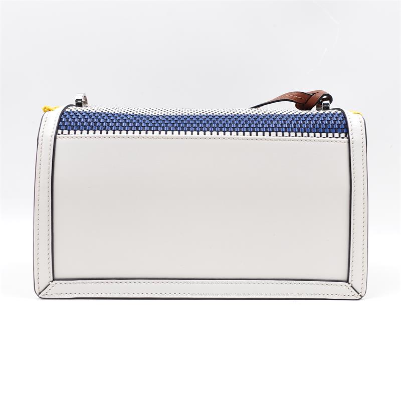 Pre-owned Loewe Barcelona White Calfskin Shoulder Bag-HZ