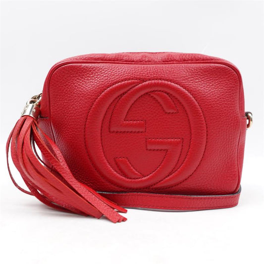 【DEAL】Pre-owned Gucci Soho Disco Red Calfskin Cross Body Bag