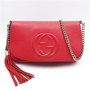 BOOM】Gucci SOHO Flap Red Calfskin Cross Body Bag – Luxury Lookbook