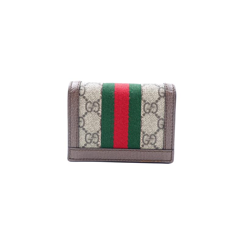 【DEAL】Pre-owned Gucci Ophidia Brown Coated Canvas Short Wallet