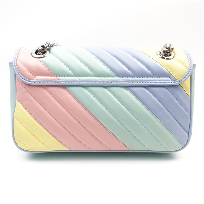 【DEAL】Pre-owned Gucci Colorful Marmont Calfskin Shoulder Bag-HZ