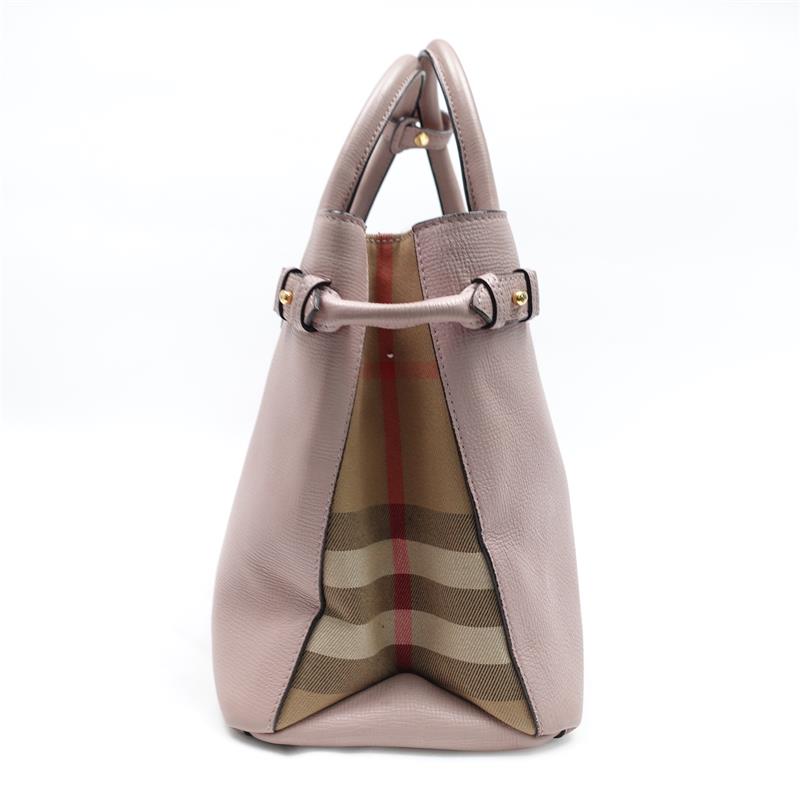 [Deal] Pre-owned Burberry Pink The Banner Calfskin Shoulder Bag