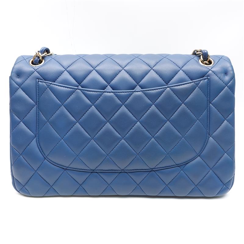 【DEAL】Chanel Jumbo Blue Lambskin Shoulder Bag-TS