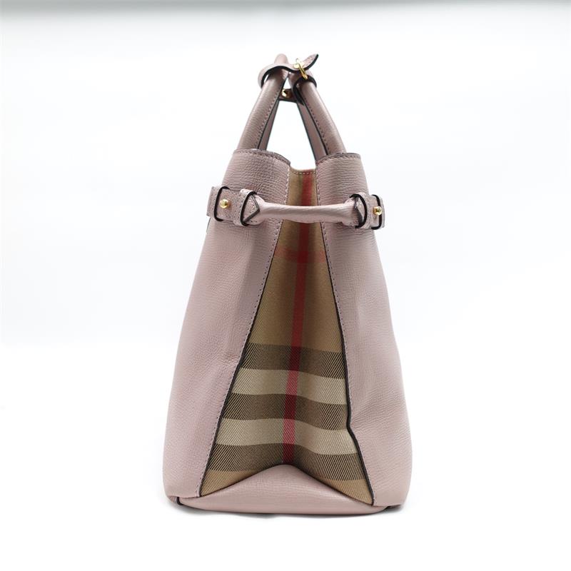 [Deal] Pre-owned Burberry Pink The Banner Calfskin Shoulder Bag