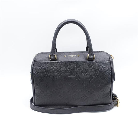 Pre-owned Louis Vuitton Speedy Bandoulière 25 Monogram Empreinte Black Calfskin Shoulder Bag - TS