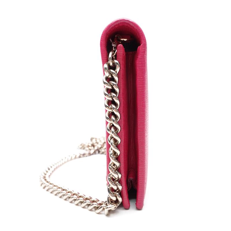 Pre-owned Gucci Pink Calfskin Wallet On Chain-TS