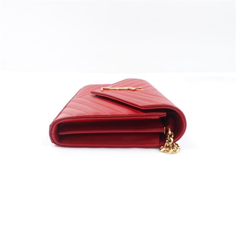 Pre-owned Saint Laurent Red Calfskin Shoulder Bag