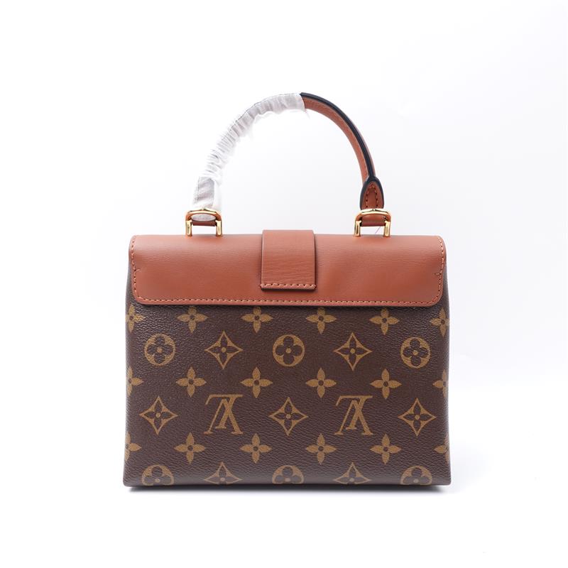 Pre-owned Louis Vuitton Locky Brown Coated Canvas Shoulder Bag-HZ