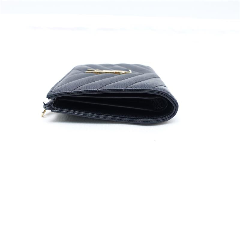 Pre-owned Saint Laurent Monogramme Black Calfskin Wallet