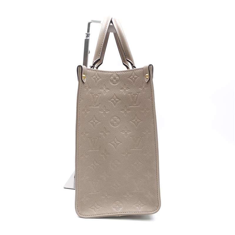 Pre-owned Louis Vuitton On The Go Grey Calfskin Tote-TS