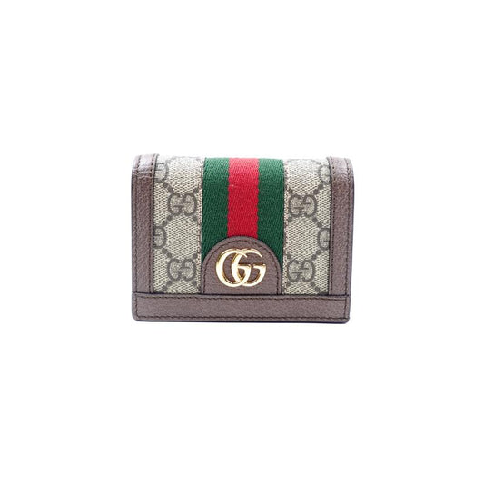 【DEAL】Pre-owned Gucci Ophidia Brown Coated Canvas Short Wallet