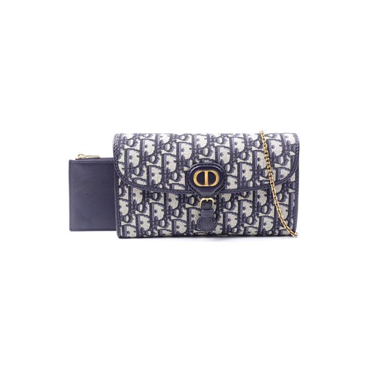 Pre-owned Dior Bobby Blue Canvas Wristlet