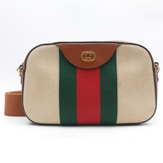 Pre-owned Gucci Ophidia Canvas Camera Bag-TS