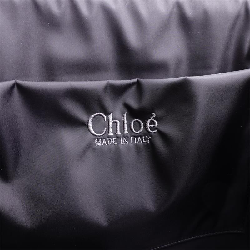 Pre-owned Chloe Woody Black Nylon Tote - HZ