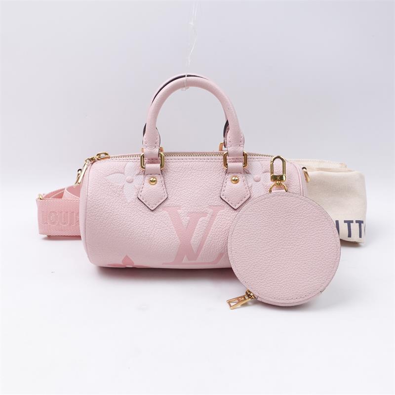 Pre-owned Louis Vuitton Pink Papillon Trunk Calfskin Shoulder Bag