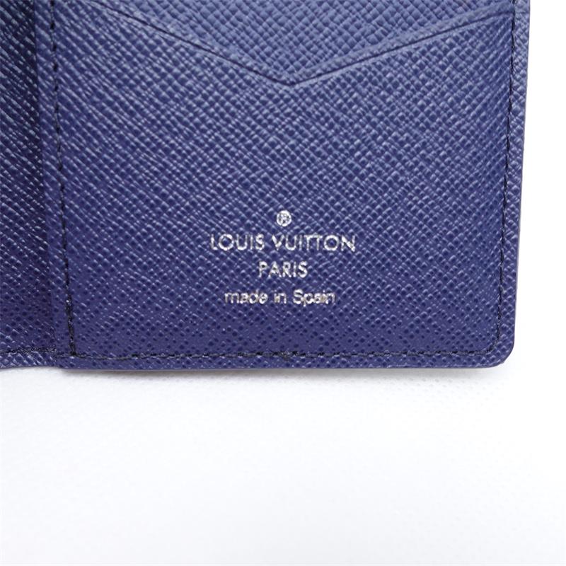 Pre-owned Louis Vuitton Blue Coated Canvas Wallet