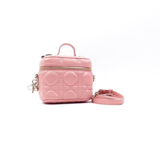 Pre-owned Dior Vanity Pink Calfskin Shoulder Bag-HZ