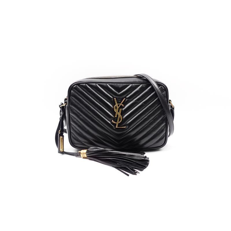 Pre-owned Saint Laurent Loulou Camera Black Calfskin Crossbody Bag