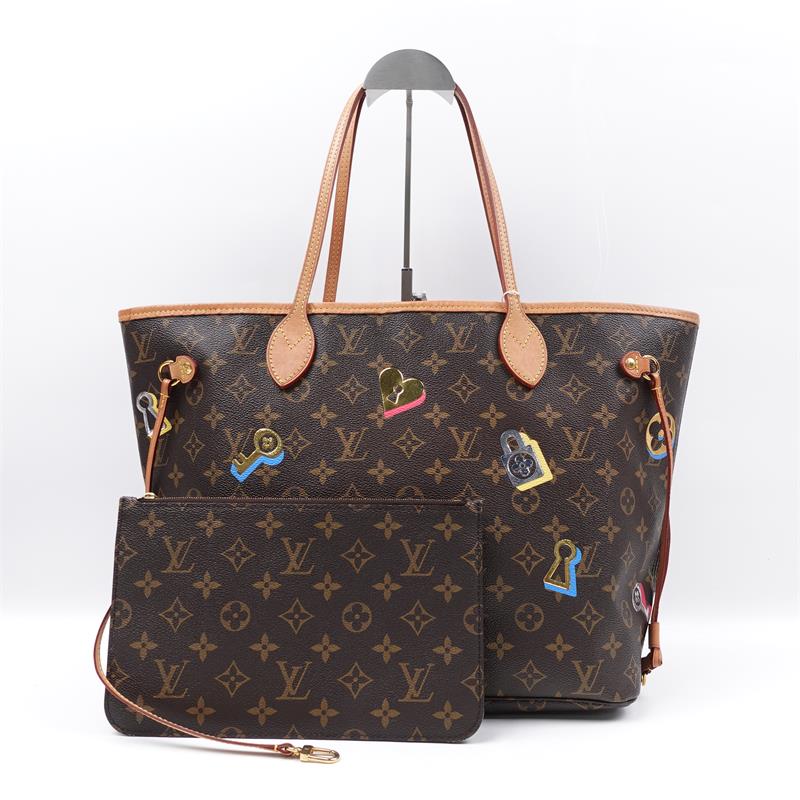 【DEAL】Louis Vuitton Badge Neverfull MM Monogram Coated Canvas Tote W/P