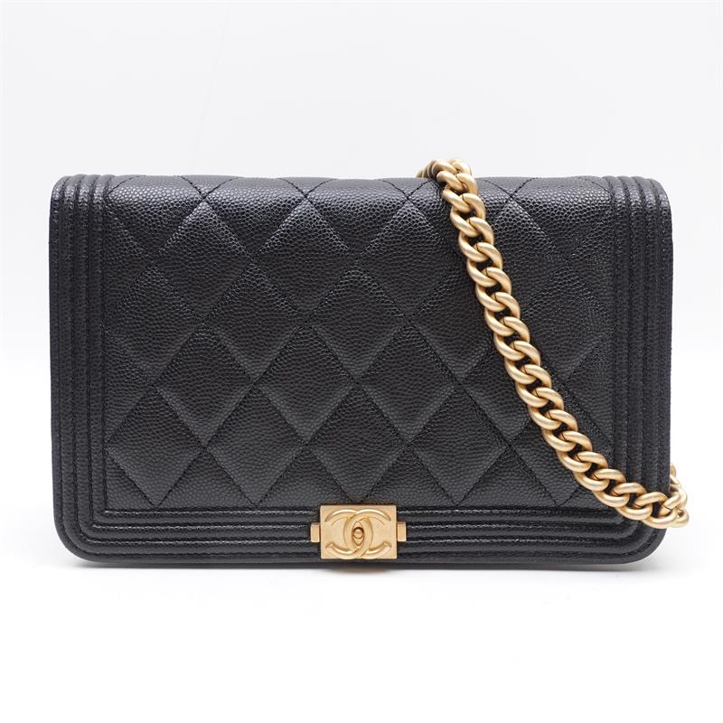 Pre-owned Chanel Black Leboy Calfskin Shoulder Bag