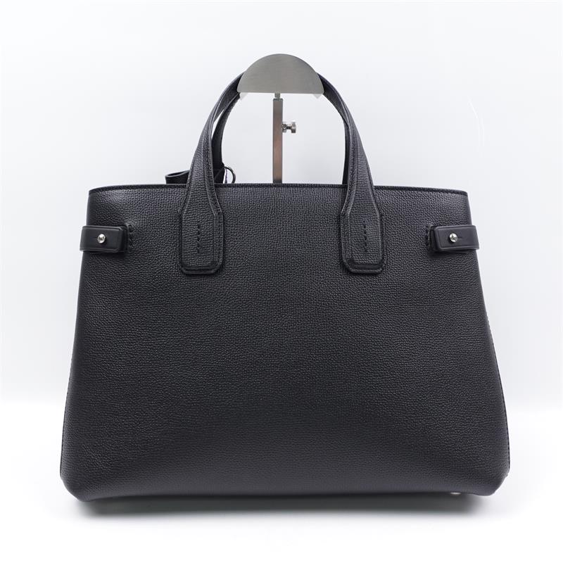 Burberry The Banner Black Calfskin Tote Bag