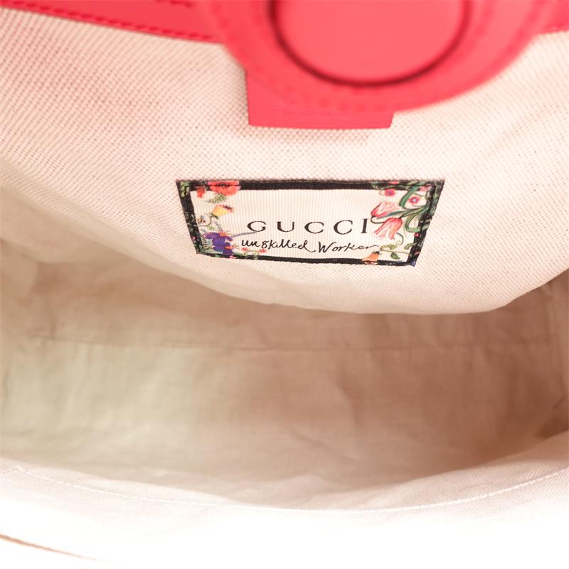 Pre-owned Gucci x Unskilled Worker Pink Calfskin Shoulder Bag