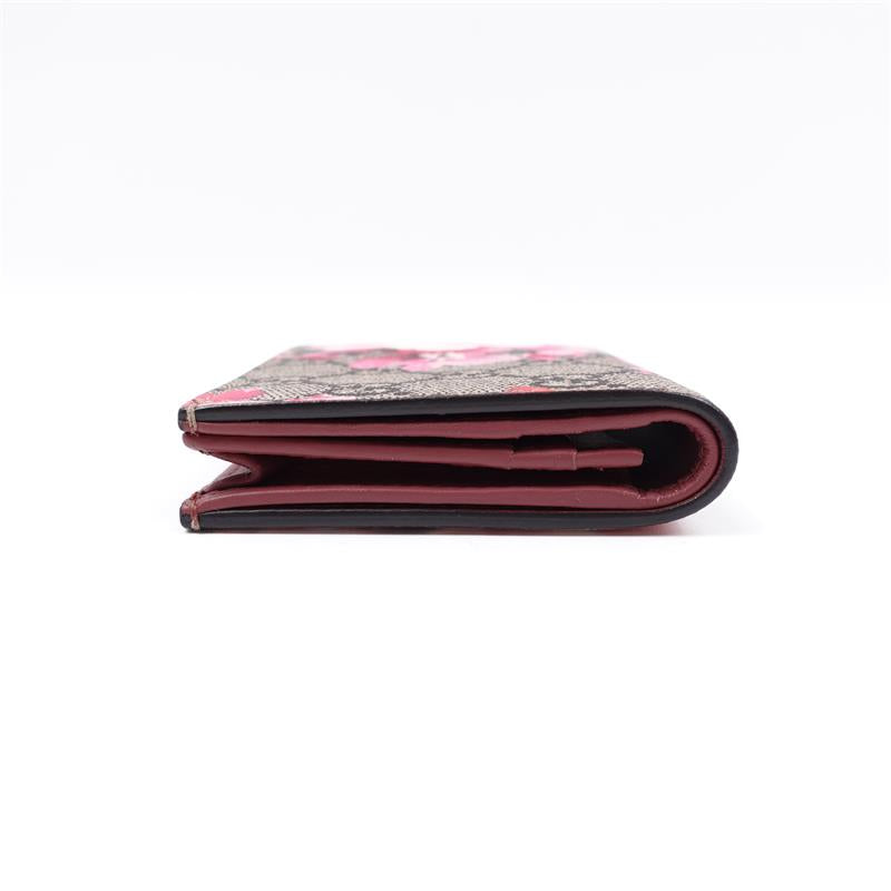 【DEAL】Pre-owned Gucci GG Bloom Pink Coated Canvas Short Wallet