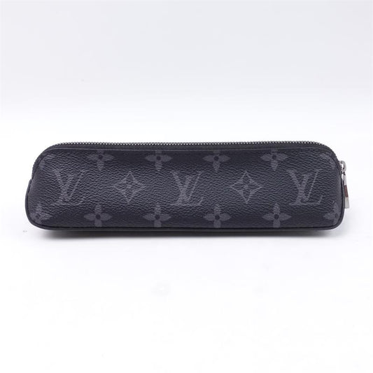 Pre-owned Louis Vuitton Monogram Black Coated Canvas Pen Case