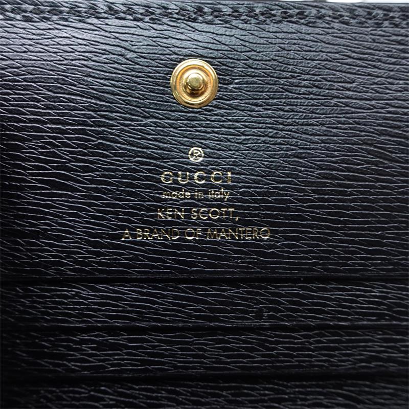 Pre-owned Gucci Horsebit 1955 Black Coated Canvas Wallet