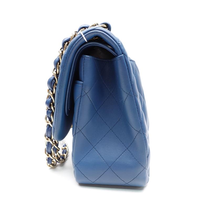 【DEAL】Chanel Jumbo Blue Lambskin Shoulder Bag-TS